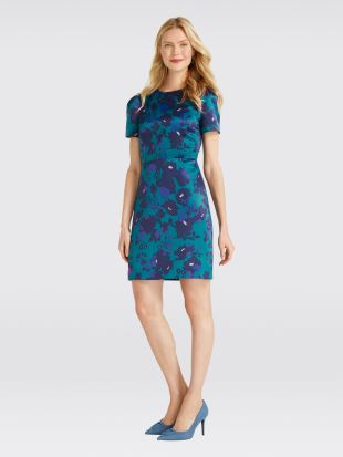 Draper James - Draper James Cutout Floral Structured Dress