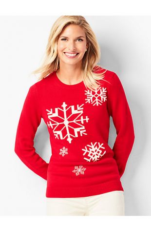 Talbots - Snowflake Crewneck Sweater