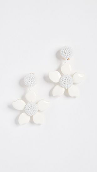 Oscar de la Renta - Oscar de la Renta Bold Enamel Flower Earrings