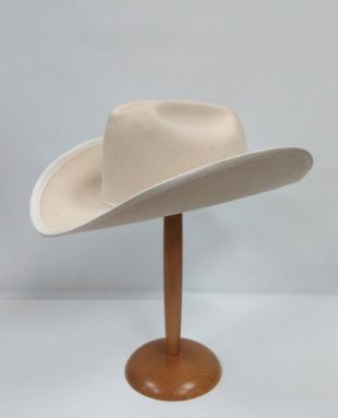 Chapeau de Cowboy canadien Mens crème Vintage, True Vintage