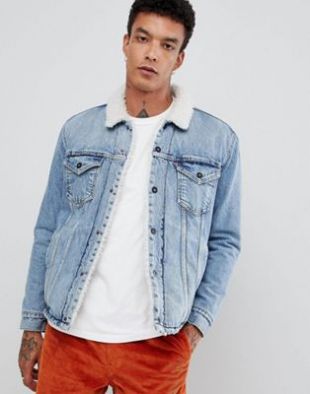 LEVIS SKATEBOARDING - Levis Skateboarding Veste sherpa en jean at asos.com