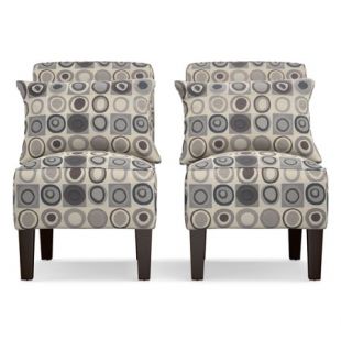 Handy Living Dani Armless Accent Chair, Set of 2, Geometric Circles   Walmart.com