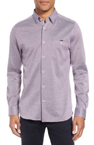 Ted Baker London Timothy Slim Fit Cotton Jersey Shirt | Nordstrom
