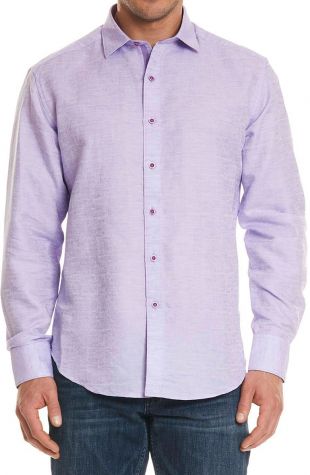 Robert Graham Cyprus Classic Fit Linen & Cotton Sport Shirt | Nordstrom