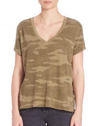Current/Elliott The V-Neck Camo Tee