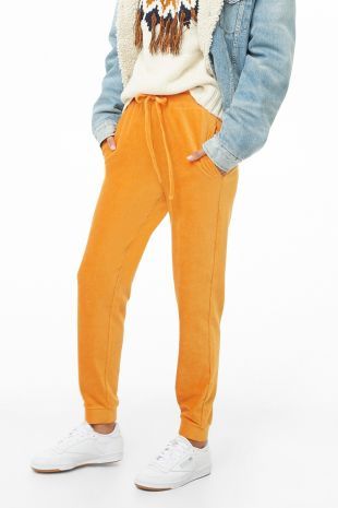 Ribbed Velour Joggers