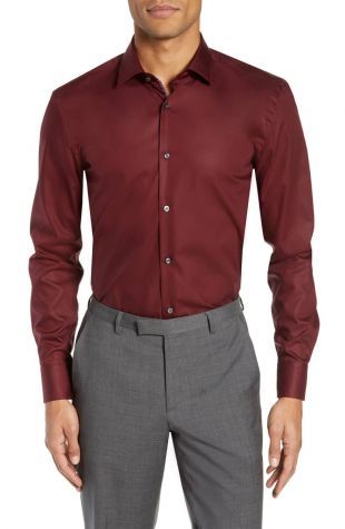 BOSS Jesse Slim Fit Solid Dress Shirt | Nordstrom