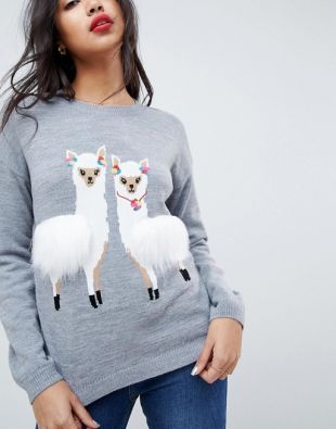 Asos pull à motif lamas
