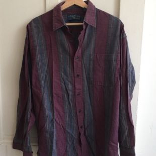 Striped Cotton Button Down Shirt