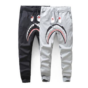 New Bape A Bathing Ape Shark Head Men/Women Casual Sweatpants Long Jogging Pants  | eBay