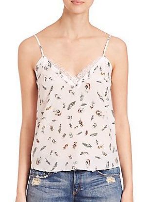 The Kooples Feather print silk camisole