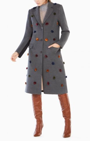 Jaxson Pom-Pom Coat par BCBGMAXAZRIA