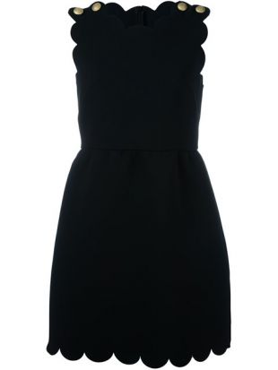 RED VALENTINO mini-robe festonnée