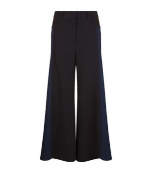 Cady Contrast Flare Trousers