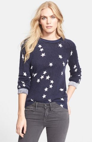 Equipment - 'Sloan' Star Pattern Cashmere Sweater