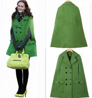 manteau en laine vert