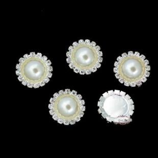 Clips D'oreilles Vintage Années 30-40 – Perles Strass Baguette Métal Argenté