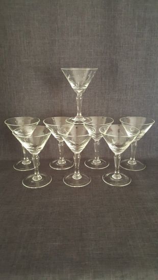 Lot de 8 cristal Cocktail ou verres à Martini, petit Martini, blé Design verres à Cocktail, Martini cristal verre