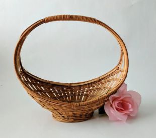 Berceau bébé Vintage Rétro osier - Crème