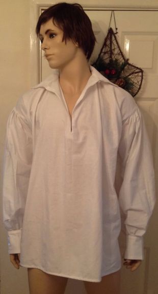 Regency mr darcy chemise, chemise en coton blanc style napoléonien.  Fait sur mesure