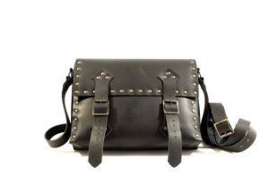 Moyenne sacoche médiévale steampunk en cuir avec bandoulière
