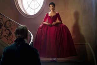 Robe rouge Claire Outlander costume robe paris