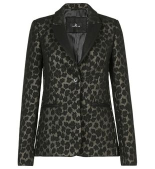 Veste crêpe motif léopard