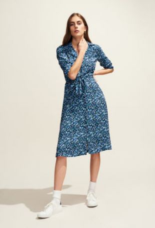 Robe cache cœur imprimé fleuri