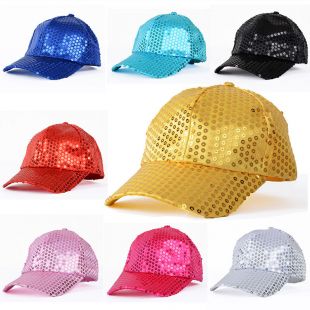 Women Men Kids Adjustable Sequin Shiny Hip Hop Dancer Hat Baseball Cap Hat Club | eBay