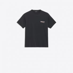 ‎Black ‎‎Balenciaga Logo Printed T Shirt