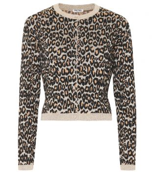 Miu Miu Leopard Print Cardigan