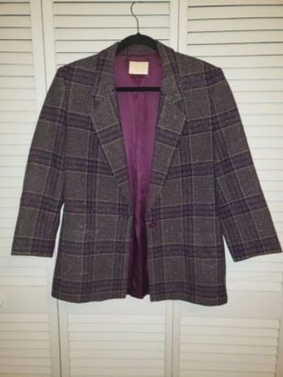 VintageVelouria - Vintage Pendleton manteau Blazer à carreaux violet ...