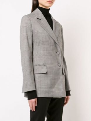 Proenza Schouler Single Breasted Plaid Blazer