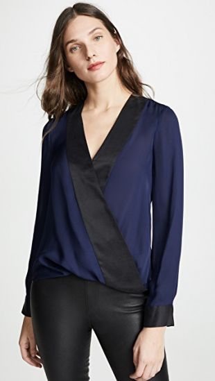L'Agence Kyla Draped Blouse