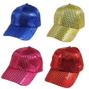 Women Men Kids Shiny Adjustable Baseball Cap Sequins  Hat Hip Hop Dancer Hat  | eBay