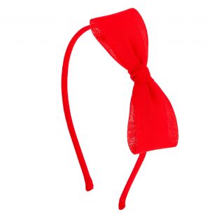 Structured Red Bow Headband