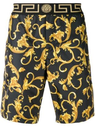 Versace - Versace Short De Bain Imprimé Baroque Farfetch