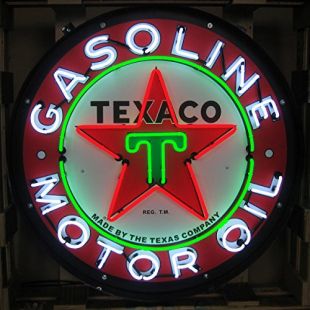Texaco Motor Oil 36-Inch Neon Sign in Metal Can