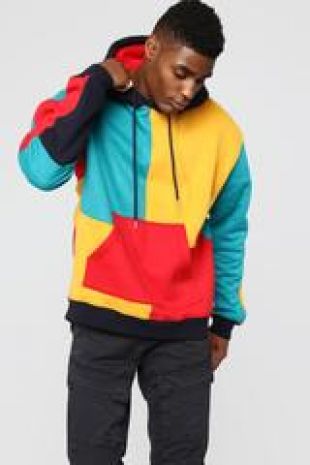 80's Color Block Hoodie