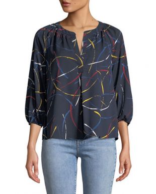 Joie - Joie Addie B Brushstroke Georgette Blouse