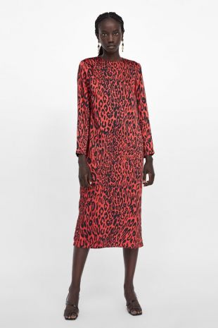 Zara - Zara Animal Print Dress