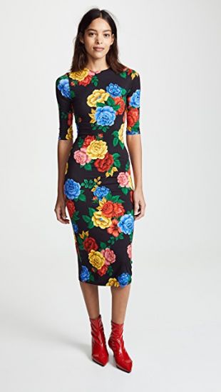 Alice + Olivia - alice + olivia Delora Fitted Crew Neck Dress