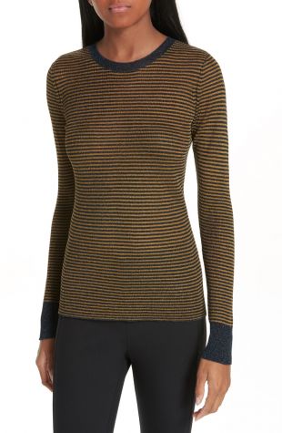 Rag & Bone Raina Metallic Stripe Sweater