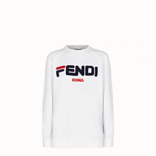 Fendi - Sweat-shirt en coton blanc -Fendi