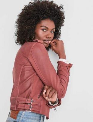 Washed Leather Moto Jacket