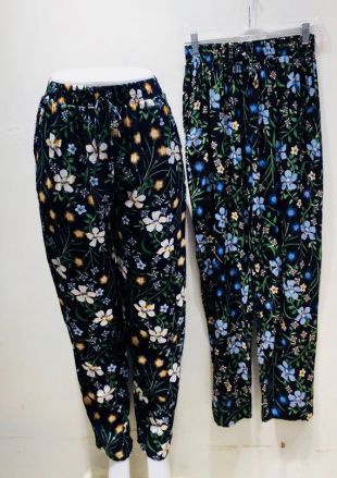 Pantalon Vintage Fleuri En Lin Et Coton Brodé Main Magnolia Pearl - Taille Unique