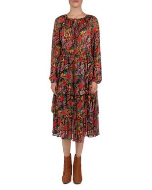 The Kooples Floral Tiered Peasant Dress