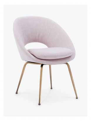 west elm Orb Dining Chair, Dusty Blush at John Lewis & Partners