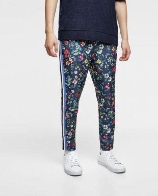 men's floral pants zara