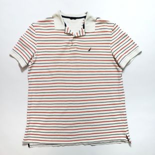 Nautica Large Polo Striped orange blue A03.08